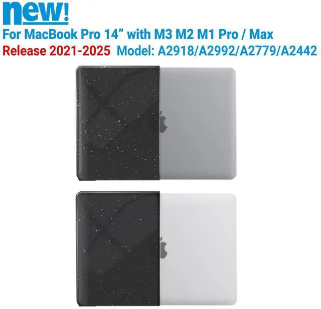 Alt view image 4 of 5 - IBENZER Case for MacBook Pro 14 Inch Case 2025 2024 M4 M3 M2 M1 A3112 A3185 A3401 A2918 A2992 A2779 A2442 Pro/Max, HardShellCase & SleeveBag &KeyboardCover &Type-c(2025-2021), StarBlack, T14STARBK+3