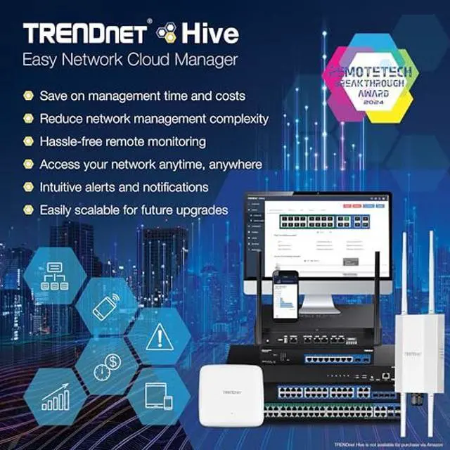 Alt view image 4 of 5 - TRENDnet 5 dBi WiFi 6 AX1800 Outdoor PoE+ Omni Directional Access Point, TEW-941APBO, Point-to-Point and Point-to-Multi-Point Bridge, IP67 Weather Rated Housing, PoE+ Powered, White