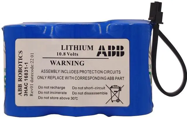 Alt view image 5 of 5 - zoyfayl 3HAC16831-1 10.8V 1700mAh ABB Battery for ABB Robotics CPU 3HAC16831-1 Battery (1 Pack)