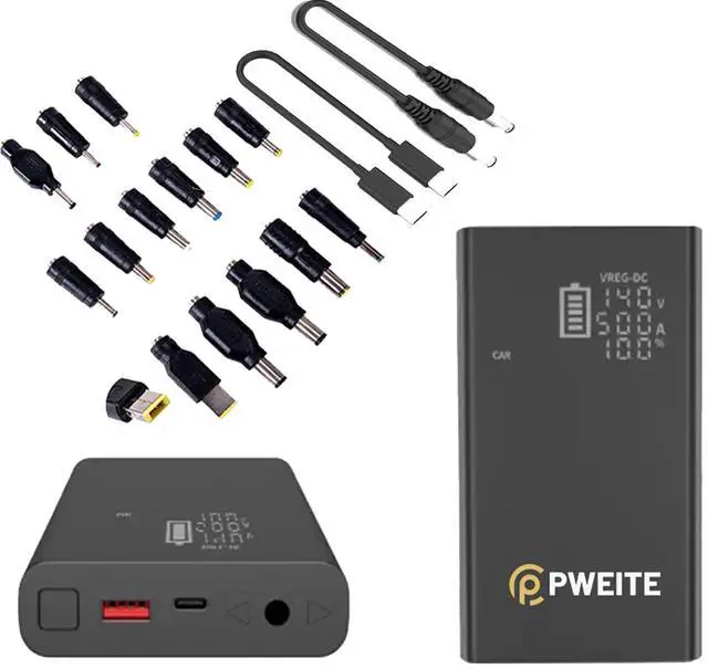 Main image of 20000mAh 100W USB C Laptop Portable Charger Battery Pack Power Bank DC Output 5V 6V 7.4V 9V 12V 15V 16V 16.5V 18V 19V 19.5V 20V 24V 3A 4A 5A Battery Bank for Macbook Dell HP XPS Steam Deck Ipad Camera