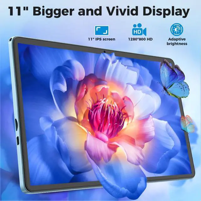 Alt view image 3 of 5 - Android Tablet, 11 inch Android 14 Tablet with Keyboard, 12GB+128GB, 1TB Expand, 8000mAh, 5MP+13MP, 2.4G&5G WiFi, IPS Touch Screen, GMS Certified, 2 in 1 Tablets with Case, Mouse, Stylus(Green)