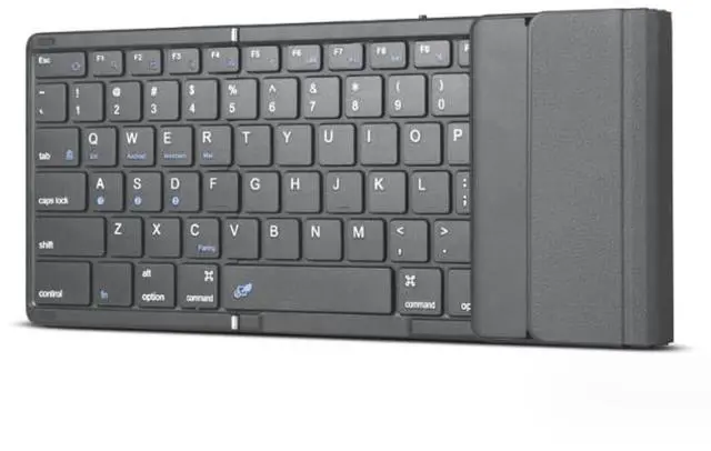 Main image of OJelay Portable Pocket Laptop-Sized Foldable Bluetooth Keyboard with Touchpad - Wireless Mini Keyboard for Android, Windows, PC, Tablet