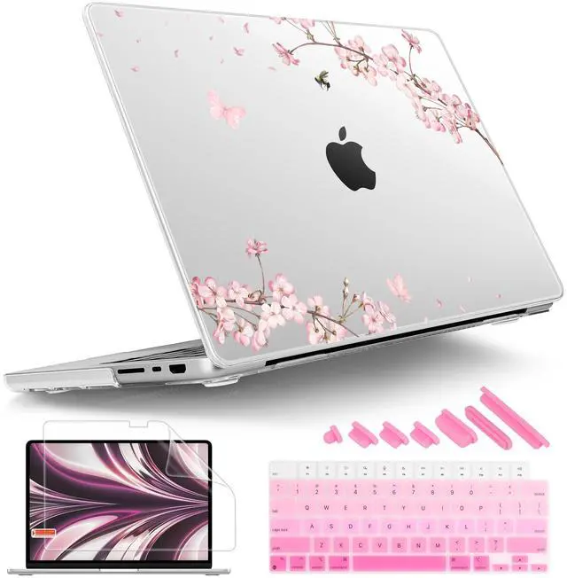 Main image of Tuiklol for M4 MacBook Pro 14 Inch Case 2024-2021 Release A3112 A3401 A3185, M3 A2918 A2992/M2 A2779/M1 A2442 Pro/Max Chip,Hard Shell Case with Screen Protector for Touch ID, Plum Blossom