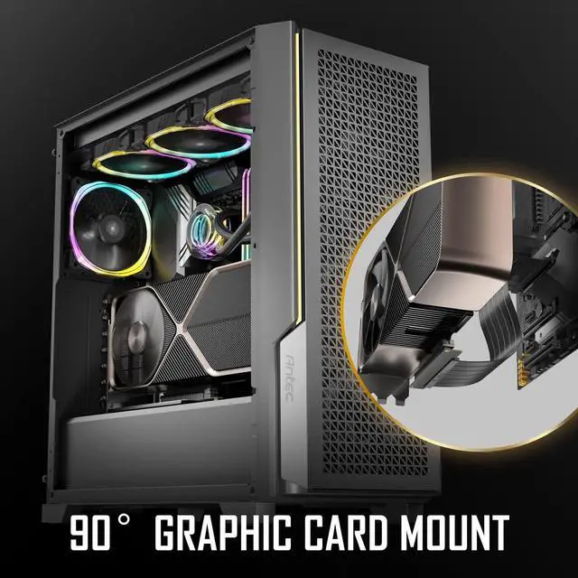 Alt view image 4 of 5 - Antec PCI-E 4.0 Riser Cable RTX4090 RX6950XT Tested PCIe 4.0 x16 High Speed Flexible Extender Card Extension Port 90 Degree Adapter Black 200mm Compatible with RTX4090, RTX4070ti, RTX3090ti, RTX3090