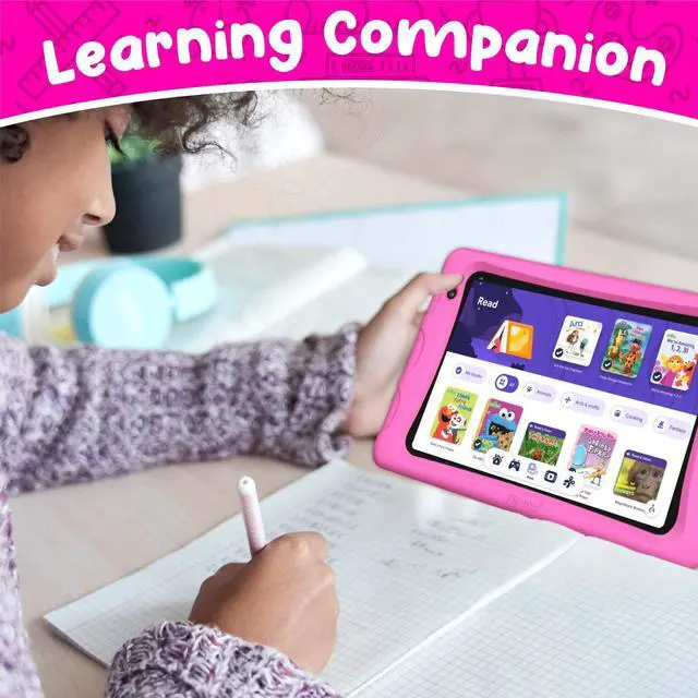 Alt view image 5 of 5 - Contixo 8-inch Kids Tablet - K80A Learning Tablets, Disney eBook Pre-Installed (Value $350), Educator Academy APPs, Parental Controls, Android 13, 32GB, Kid-Proof Case w/ & Stylus, Ages 3-12 - Pink