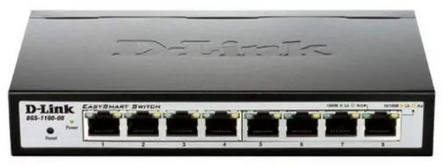 Alt view image 2 of 2 - D-Link Ethernet Switch, 8 Port Easy Smart Managed Gigabit Network Internet Desktop (DGS-1100-08)