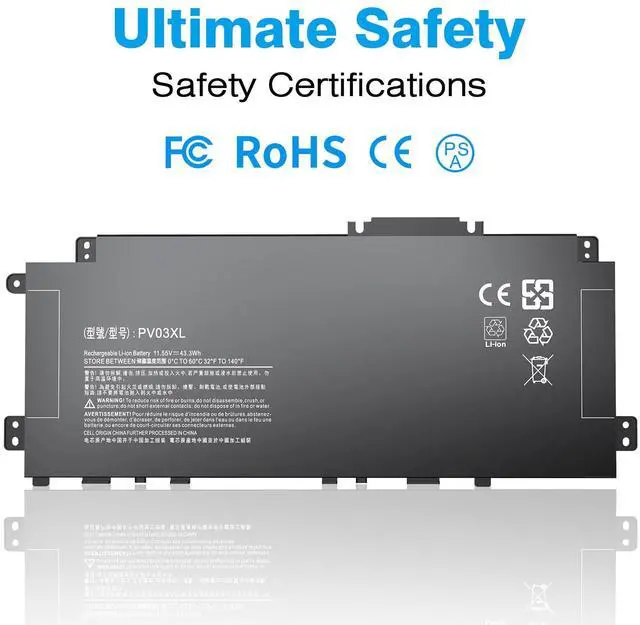Alt view image 4 of 5 - CSEXCEL PV03XL HSTNN-LB8S Laptop Battery Compatible with HP Pavilion x360 13-BB 13-BB0000 14-DV 14-DK 14-DW 14M-DW 14-dv0xxx 14m-dw0xxx 14M-DW0023DX L83393-005 Series L83388-421 M01144-005 L83393-005