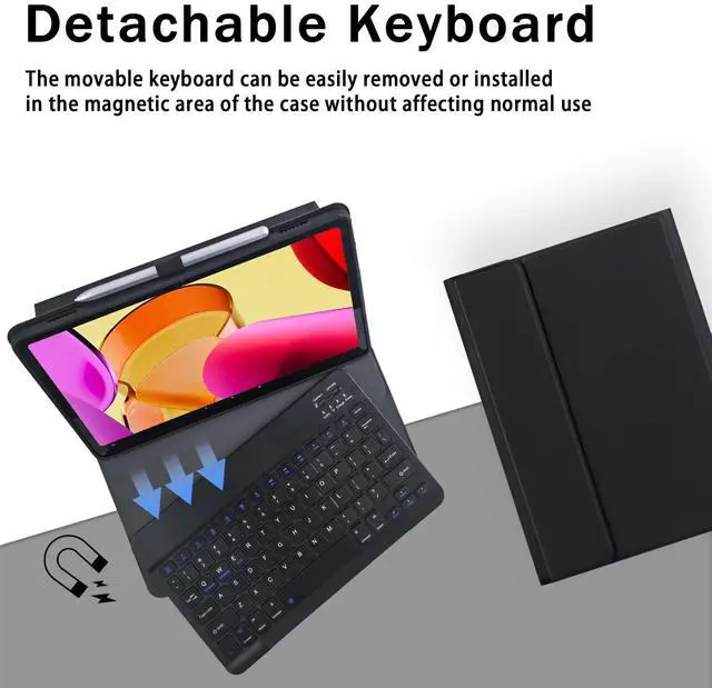 Alt view image 3 of 5 - XCHYTECHER Keyboard Case for Amazon Fire Max 11 11.0-inch (13th Generation,2023 Release),Detachable Type-C Charging Port Keyboard Magnetic Case with Pen Holder fit Max 11 Tablet (Black+Black)
