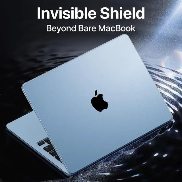 Alt view image 2 of 5 - Macaset [Official SkyBlue] for MacBook Air 15 inch Case M4 M3 M2 2025 2024 2023 [100% Color Match] [Ultra Thin Armor] Protective Hard Shell Cover for Laptop A3241 A3114 A2941 - Sky Blue Clear