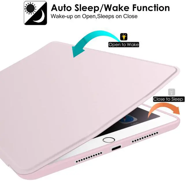 Alt view image 3 of 5 - DuraSafe Cases for iPad 5th 2017 6th 2018 Gen 9.7 Inch [iPad 5 6 Gen ] A1893 A1954 A1822 A1823 Full Body Protective Soft Back Cover with Wake/Sleep Feature - Pink