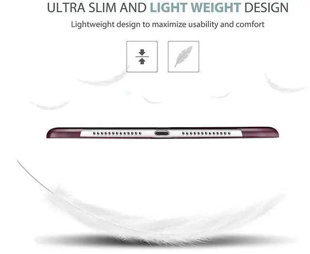 Alt view image 4 of 5 - ProCase iPad Air 1st 2013 Wine Slim Hard Shell Case Bundle with 2 Pack iPad 9.7 2018 & 2017 / iPad Pro 9.7 / iPad Air 2 / iPad Air Tempered Glass Screen Protectors
