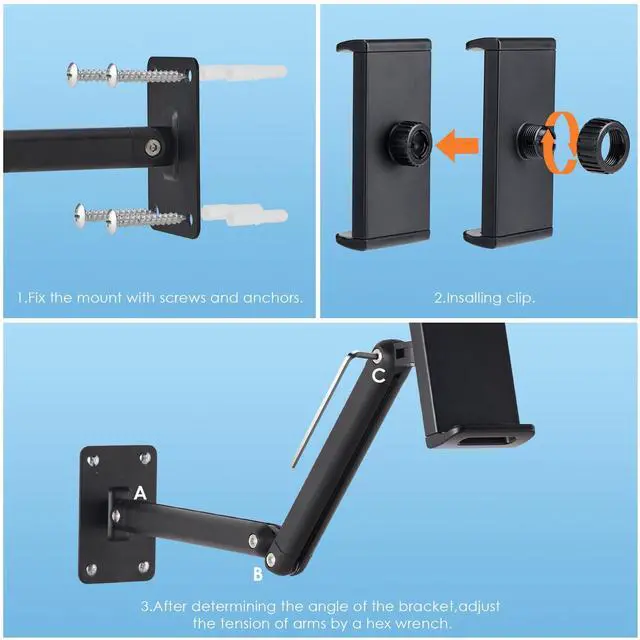 Alt view image 3 of 5 - Portable Monitor Tablet Mount Stand Holder for ipad,Kindle