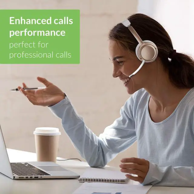 Alt view image 4 of 5 - Avantree DG45 & AH6B, Bundle - USB Bluetooth 5.0 Adapter for Windows PC with Data Transfer, Enable Wireless Devices & Wireless Headphones, Detachable Mic, 22 Hrs Playtime, Soft Padding, Lightweight