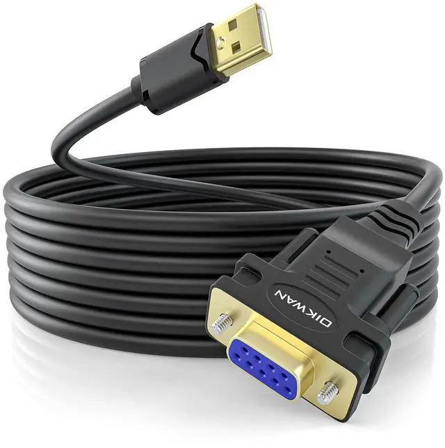 Main image of OIKWAN 12ft USB to Serial Adapter,USB to RS232 DB9 Female Serial Cable with FT232 Chipset Supports Windows 11 10 8 7 Mac Linux