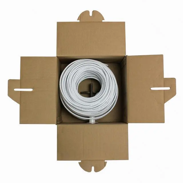 Alt view image 3 of 3 - NavePoint CAT5e (CCA), 250ft, White, Solid Bulk Ethernet Cable, 24AWG 4 Pair, Unshielded Twisted Pair (UTP)