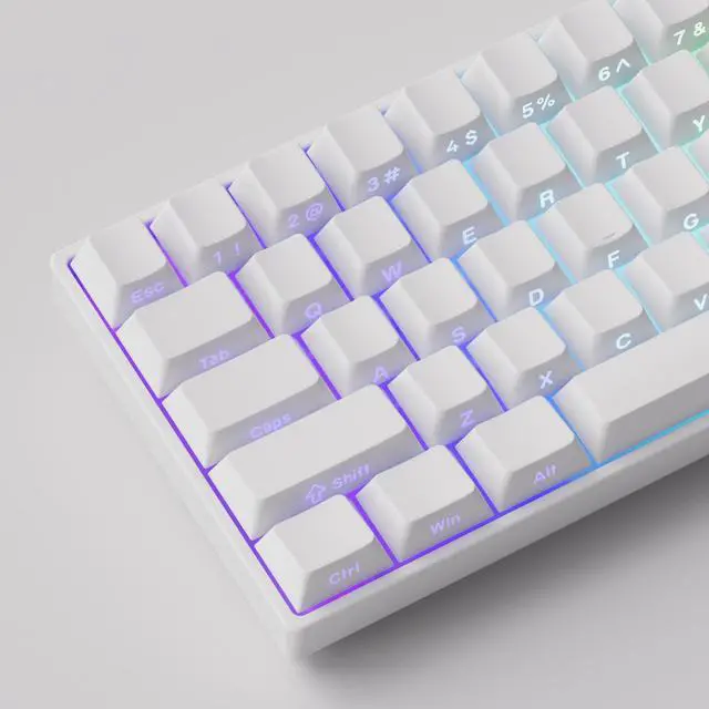 Alt view image 3 of 5 - MONSGEEK FUN60 Pro Rapid Trigger Gaming Keyboard 8k SP Magnetic Switch HE Keyboard Wired 60% White Shine-Through (Glare Magnetic Switch)