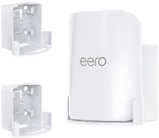 Main image of Wall Mount for eero Pro 7 Tri-band Mesh Wi-Fi 7 Router  Space-Saving Holder with Cable Management, Easy to Install Includes Screws, Compatible Only with eero Pro 7 for Wall & Outlet Mounting (2 Pack)