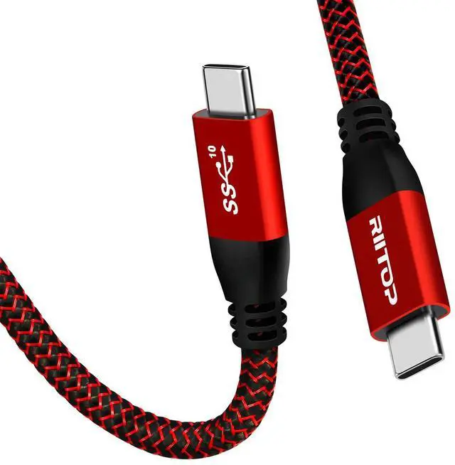 Alt view image 2 of 5 - RIITOP USB C to USB C [5FT, 20Gbps]+ USB C to C with C-A Adapter [1FT]