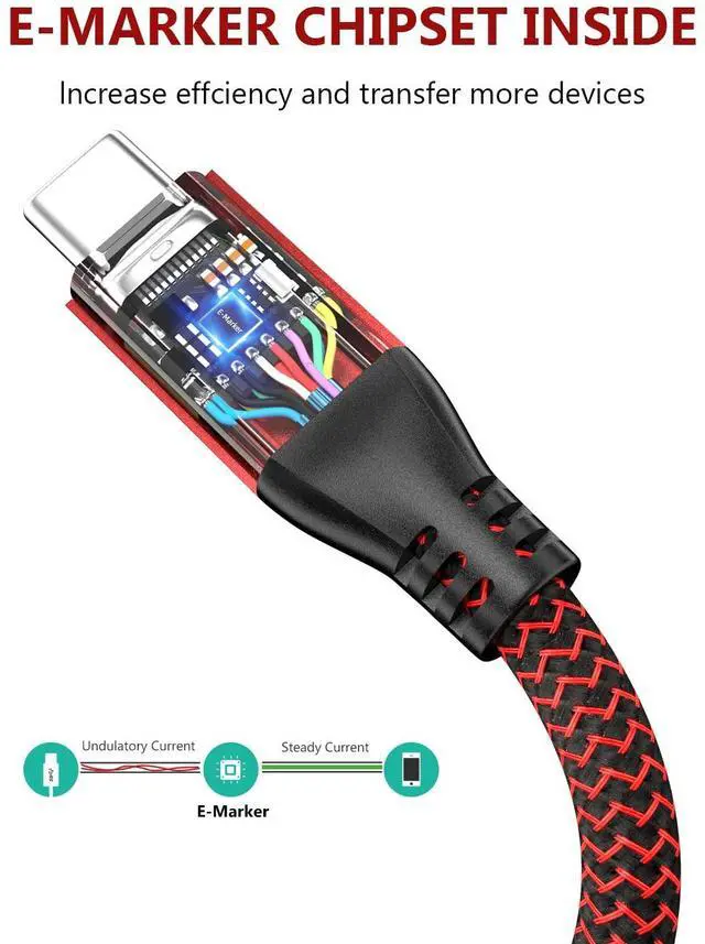 Alt view image 3 of 5 - RIITOP USB C to USB C [5FT, 20Gbps]+ USB C to C with C-A Adapter [1FT]