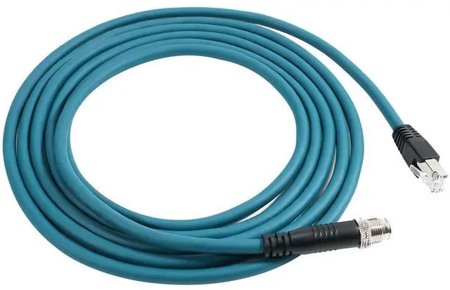 Alt view image 5 of 5 - IVSAATN M12 Ethernet 8 Pin X-Code RJ45 CAT-7e GigE Cable for Cognex in Sight 9000 7000gen2 2000 Microscan Basler Camera Sensor Computer Switch3M/9.84 Ft,Blue