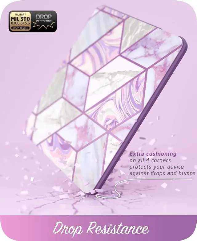 Alt view image 4 of 5 - i-Blason for iPad Mini 7 Case (A17 Pro 2024), iPad Mini 6 Case (2021) 8.3 inch, Full-Body Trifold with Built-in Screen Protector Smart Cover with Auto Sleep/Wake & Pencil Holder, Cosmo Series (Ameth)