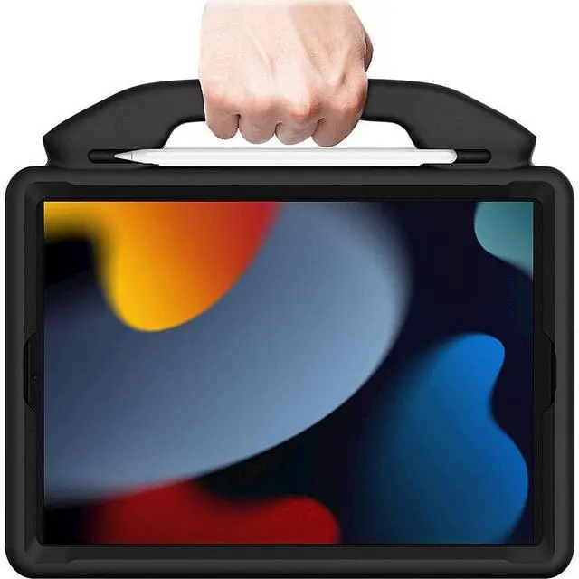 Alt view image 4 of 5 - SaharaCase Thumbs Up KidProof Case for Apple iPad 10.2" (9th Generation 2021) [Shockproof Bumper] Rugged Child Protection Antislip Kickstand (Black)