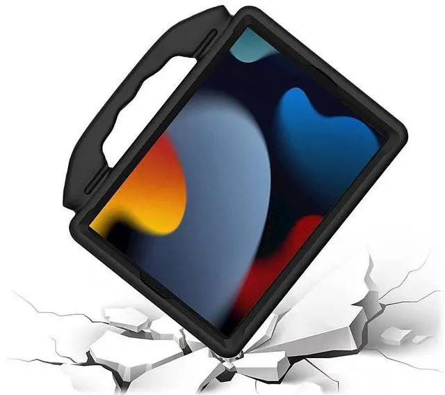 Alt view image 5 of 5 - SaharaCase Thumbs Up KidProof Case for Apple iPad 10.2" (9th Generation 2021) [Shockproof Bumper] Rugged Child Protection Antislip Kickstand (Black)