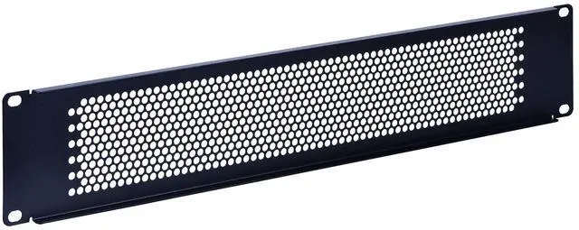 Alt view image 3 of 5 - RackPath 2U Blank Rack Mount Panel Spacer with Venting for 19in Server Rack Enclosure or Network Cabinet  2 Pack, Black