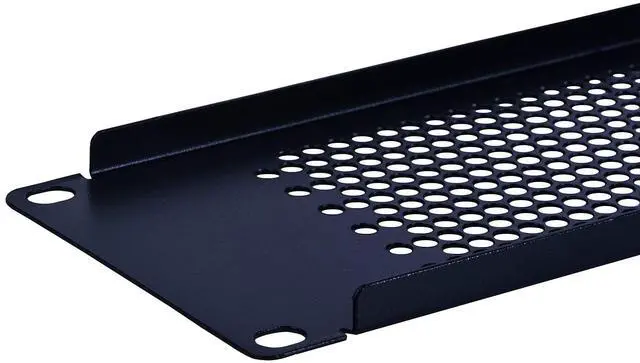 Alt view image 5 of 5 - RackPath 2U Blank Rack Mount Panel Spacer with Venting for 19in Server Rack Enclosure or Network Cabinet  2 Pack, Black