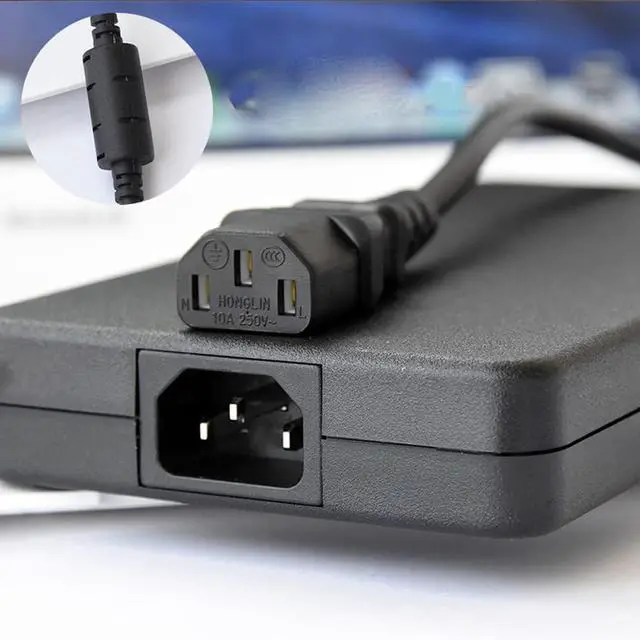 Alt view image 2 of 5 - 240W 19.5V 12.3A AC Charger for Dell Alienware M17 R1 R2 R3 R4 R5 M17X R2 R3 M18X Area-51m R2 G5 G7 M6400 M6500 M6600 J211H FWCRC C3MFM U896K 6RTJT Y044M Laptop