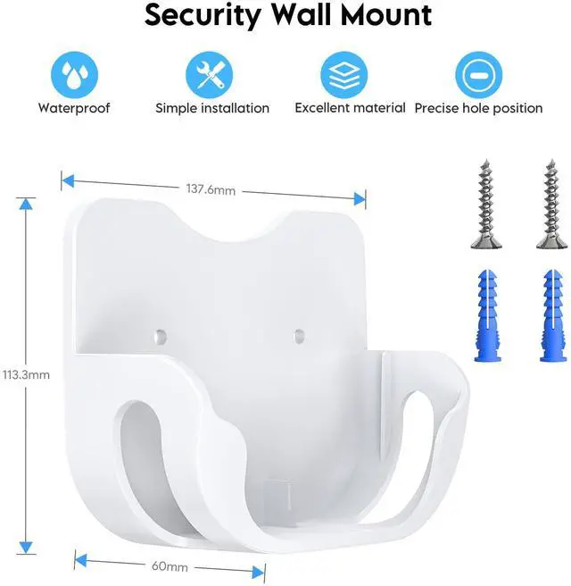 Alt view image 2 of 5 - Wall Mount Holder for eero 7 Mesh Router & Extender  Secure Mounting Bracket with Cable Management for Dual-Band Wi-Fi 7 Routers & Smart Home Systems  Effortless Installation, Space-Saving (3 Pack)