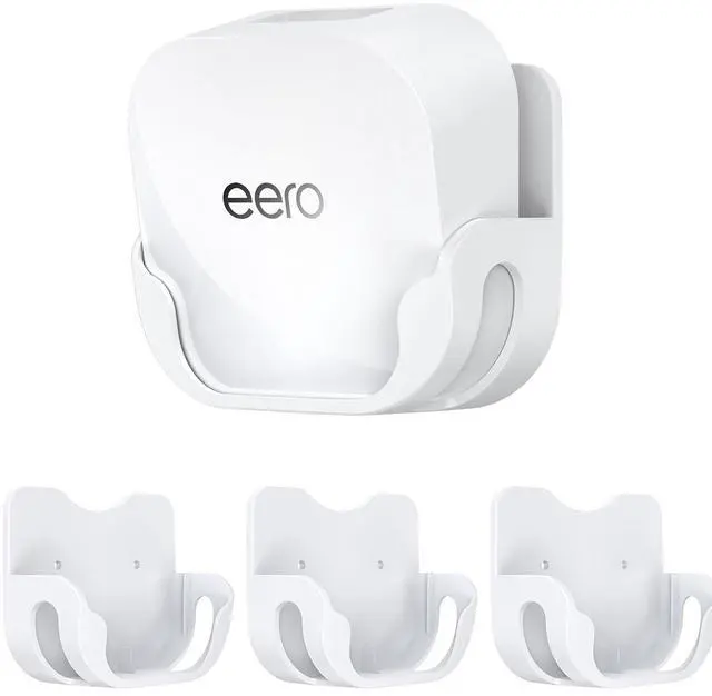 Main image of Wall Mount Holder for eero 7 Mesh Router & Extender  Secure Mounting Bracket with Cable Management for Dual-Band Wi-Fi 7 Routers & Smart Home Systems  Effortless Installation, Space-Saving (3 Pack)