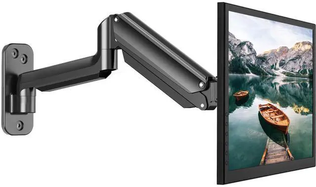 Main image of HUANUO Single Monitor Wall Mount for 13 to 32 Inch Computer Screen, Monitor Wall Mount Arm Holds up to 17.6lbs, Height Adjustable Full Motion Gas Springcore Wall Monitor Mount-VESA Mount 75x75,100x100