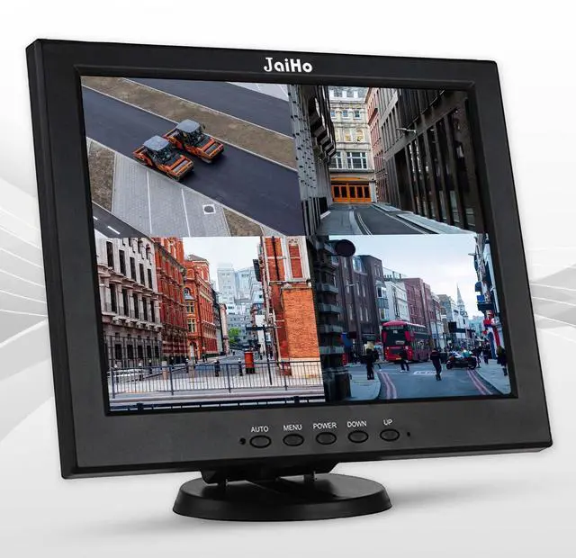 Alt view image 4 of 5 - JaiHo 12 Inch LCD Security CCTV Monitor, 800x600 4:3 Resolution Color TFT LCD Display Screen with VGA/HDMI/AV/BNC/MIC USB Ports for Surveillance Camera, STB and Other Video Equipment