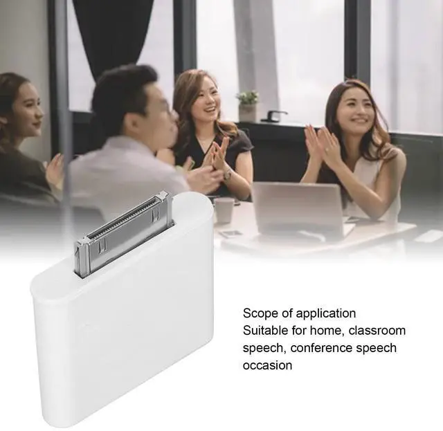 Alt view image 3 of 5 - VBESTLIFE 30 Pin Bluetooth Adapter Receiver, Bluetooth Transmitter Plug and Play & Automatic Compatible with iOS Pod and Other 30 Pin Dock Speakers (White)