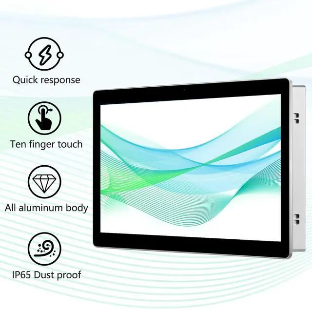Alt view image 3 of 5 - Senisway 21.5 inch Aluminum Flat Embedded Industrial Touch Screen Monitor,HDMI/VGA/DVI Interface, Capacitive Touch Screen Monitor Supports 10 Points Touch,1920 x 1080 @ 60Hz