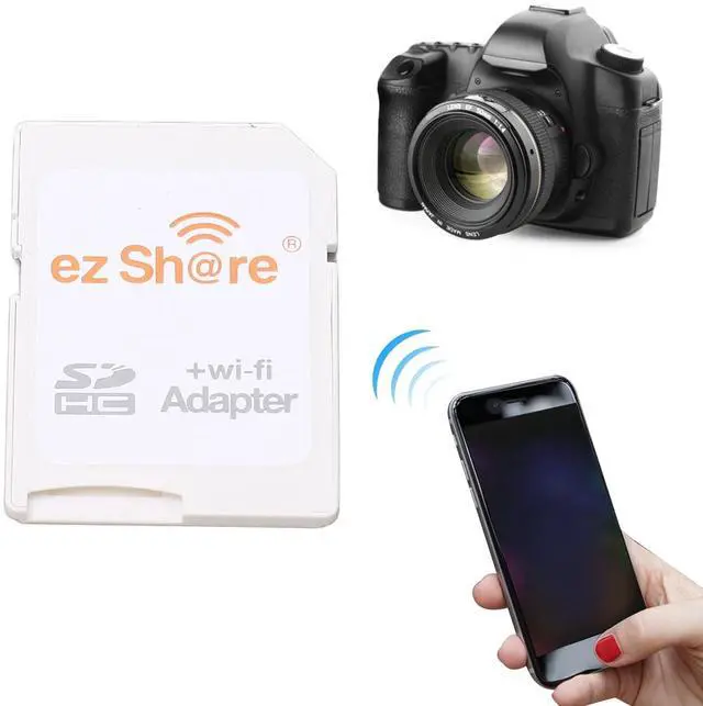 Alt view image 3 of 5 - TF Card to SD Card Adapter, Camera Memory Card Reader Adapter, WiFi SD Adapter for Camera Photos to Mobile Tablets Wirelessly,for JPG, PNG, BMP for MP4, AVI, MOV.