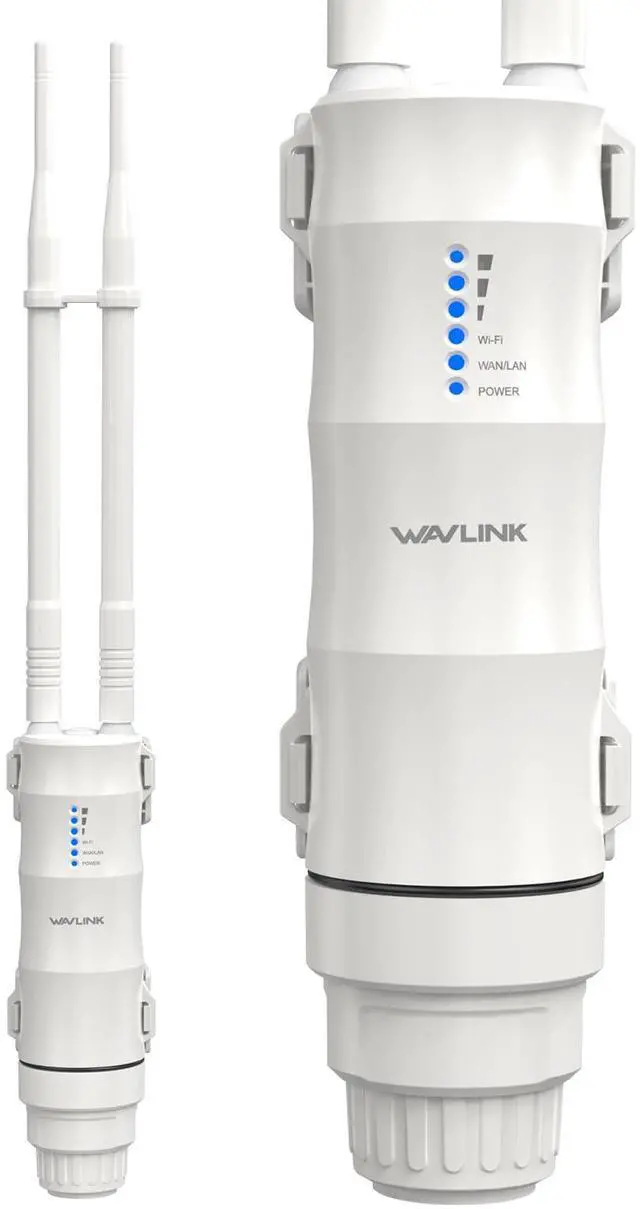Main image of WAVLINK Outdoor WiFi Extender AC600 Dual Band Long Range WiFi Extender with PoE, IP67 Weatherproof, 2x7dBi Detachable Antennas, Outdoor WiFi Access Point for Farm, Courtyard, Factory, Campsite, Gazebo