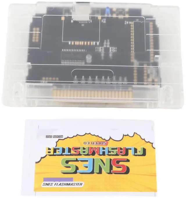 Main image of Game Cartridge for SFC, 3000 in 1 Video Game Cartridge with 8GB Memory Card, Save Game Data Backup Automatic V1.0 Game Cartridge for USA Console, ABS Material (Transparent White)