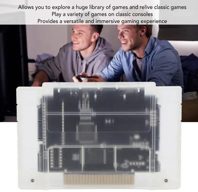 Alt view image 4 of 5 - Game Cartridge for SFC, 3000 in 1 Video Game Cartridge with 8GB Memory Card, Save Game Data Backup Automatic V1.0 Game Cartridge for USA Console, ABS Material (Transparent White)