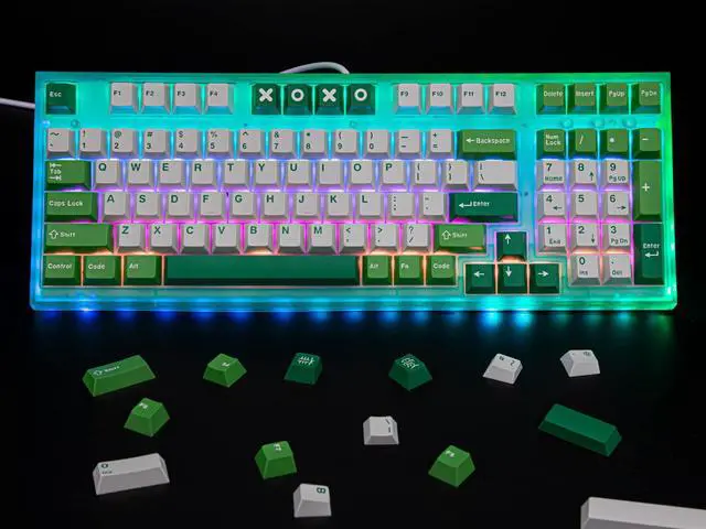 Alt view image 3 of 5 - Custom Keycaps Cherry Profile 172 Keys Kit - ABS Double-Shot Keycap for ANSI & ISO Layout Mechanical Keyboards - Compatible with 60%, 65%, 75%, 80%, 100% Keyboards (Typewriter)