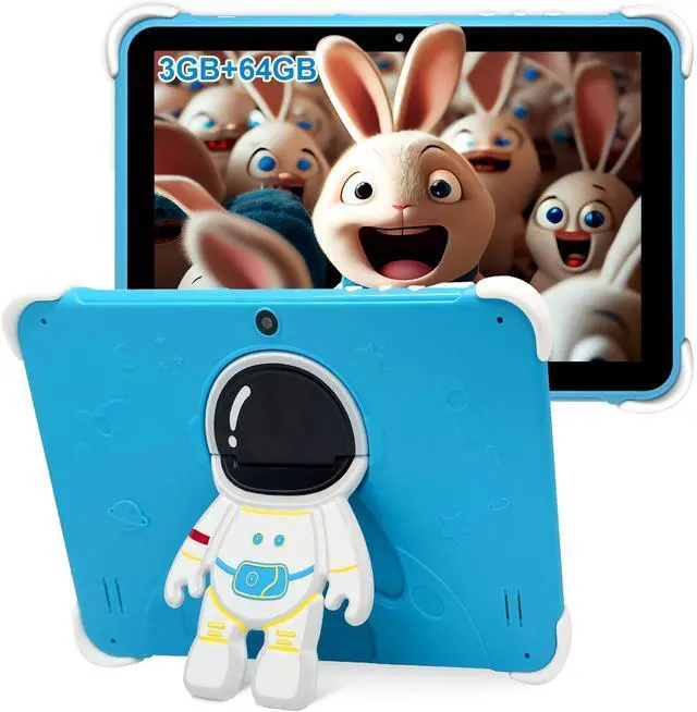 Main image of Kids Tablet 10 Inch,Tablet for Kids Android 14,3GB+64GB,8-Core CPU,2.4/5G WiFi WiFi 6,12H Battery Life,Parental Control,1280x800 HD Display,Dual Cameras,Shockproof Case,Pre-Installed Educational Apps