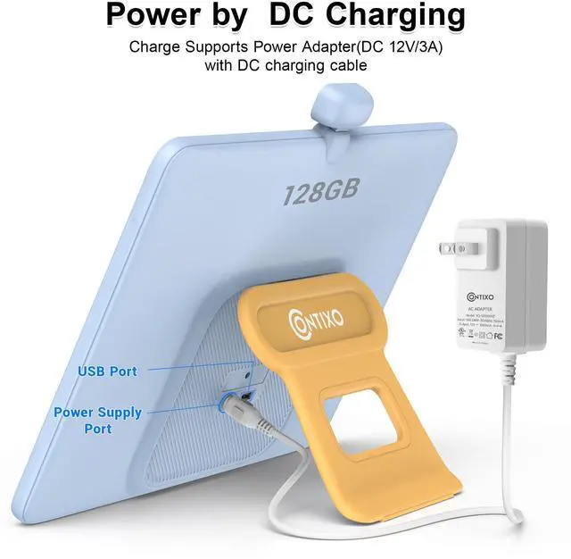 Alt view image 3 of 5 - Contixo Kids Tablets - A3 Educational Learning Kids Tablet, 15.6 Inch HD Touch Screen, Android, 8GB 128GB, WiFi, Featuring 80 Disney eBooks Videos, 13MP Dual Camera, Wi-Fi, BT, Octcore Tablet