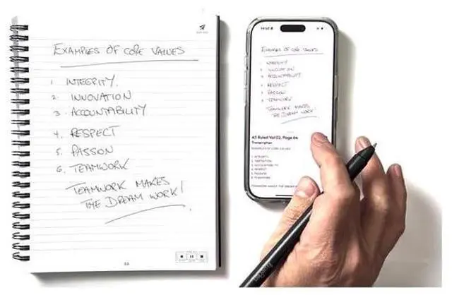 Alt view image 3 of 5 - Livescribe LivePen Starter Set | Sync Real Ink and Paper Notes to Phone, Web, Tablet, Desktop, Laptop | Record Audio Synced to Notes | Includes Smart Pen and A5 Journal Notebooks (4-Pack) | APNX-70103