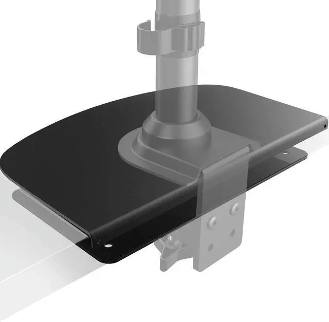 Main image of HUANUO Steel Monitor Mount Reinforcement Plate for Thin, Glass and Other Fragile Tabletop, Steel Bracket Plate Fits Most Monitor Stand C Clamp Installation