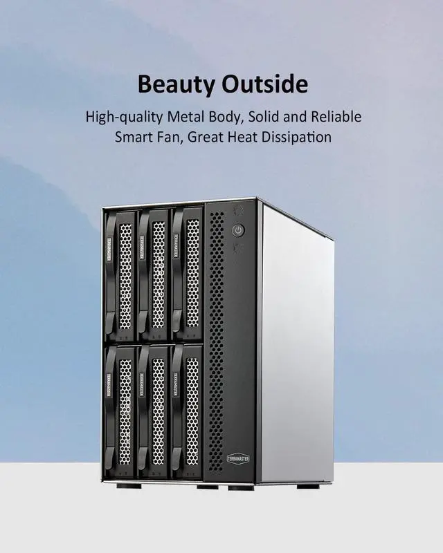 Alt view image 2 of 5 - TERRAMASTER D6-320 External Hard Drive Enclosure - USB 3.2 Gen2 10Gbps Type-C HDD Storage Hot Swappable Plug and Play (Diskless)