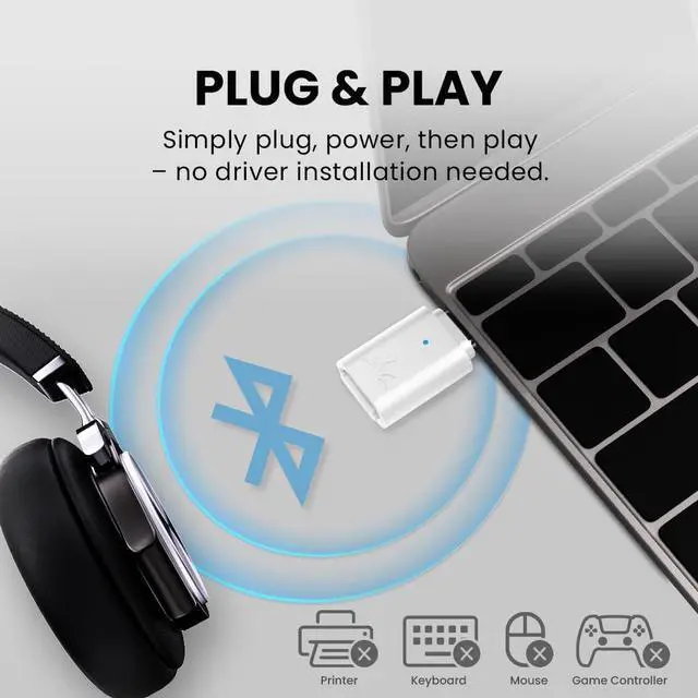 Alt view image 2 of 5 - Avantree C81-PC - USB-C Bluetooth 5.3 Adapter Dongle for PC & Mac, with aptX-Adaptive & Low Latency, Wireless Audio Transmitter to Bluetooth Headphones & Earbuds for Computer Desktop Music Work Calls