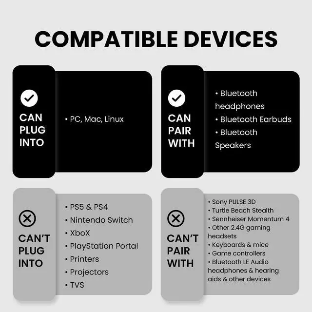 Alt view image 3 of 5 - Avantree C81-PC - USB-C Bluetooth 5.3 Adapter Dongle for PC & Mac, with aptX-Adaptive & Low Latency, Wireless Audio Transmitter to Bluetooth Headphones & Earbuds for Computer Desktop Music Work Calls