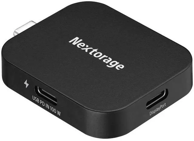 Main image of Nextorage PD & DP USB-C Adapter Compatible with Smartphones, Tablets, Laptop, Desktop PC, and More. USB C Hub Power Delivery 100W Pass-Through Charging USB Type-C DisplayPort NX-PDPA1