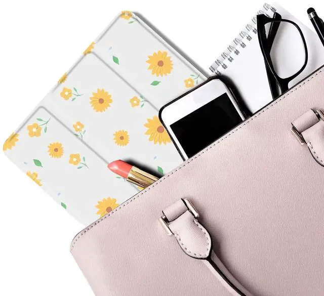Alt view image 5 of 5 - MAYCARI Aesthetic Little Daisy Case for iPad 10.2 inch 2021/2020/2019 with Pencil Holder, Cute for iPad 9th/8th/7th Generation Protective Case with Soft TPU Back, Auto Sleep/Wake Cover Slim Shell